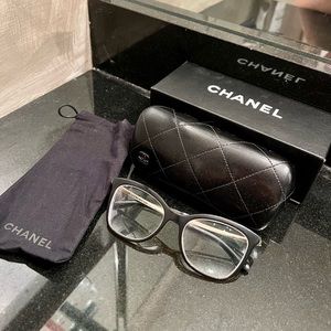 Chanel black prescription glasses